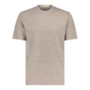 Linnen-Wolmix T-Shirt Maurizio Baldassari , Beige , Heren