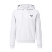 Hoodie met geborduurd logo A.p.c. , Gray , Heren