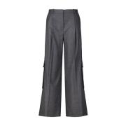 Hoge Taille Wijde Broek Hugo Boss , Gray , Dames