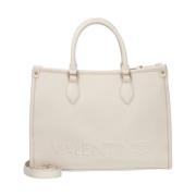 Rised Shopping Tote Bags Valentino by Mario Valentino , Beige , Dames