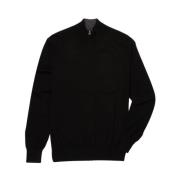 Merino Wool Zip-Up Cardigan Brooks Brothers , Black , Heren