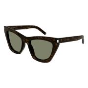 Kate SL 214 Zonnebril in Havana/Groen Saint Laurent , Brown , Dames