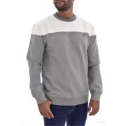 Grijze Sweatshirt met Opgezet Logo Guess , Gray , Heren