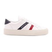 Logo Print Leren Sneakers Moncler , White , Dames