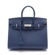 Pre-owned Leather handbags Hermès Vintage , Blue , Dames