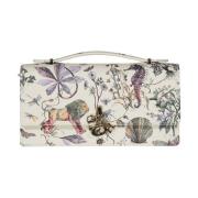 Mini Schoudertas met Dierenprint Dior , Beige , Dames