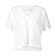 Klassiek V-hals T-shirt Loulou Studio , White , Dames