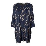 Grafische Vogelprint Tuniek Navy Blazer Masai , Blue , Dames