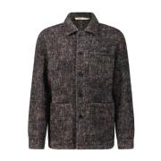 Klassieke wollen blend overshirt Maurizio Baldassari , Brown , Heren