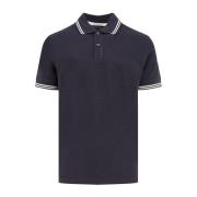 Polo met Contrasterend Profiel Moncler , Blue , Heren