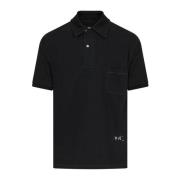 Zwarte Polo Shirt Klassieke Stijl Maison Margiela , Black , Heren