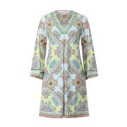 Paisley Midi Jurk met Kralen V-Hals Hale Bob , Multicolor , Dames