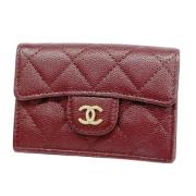 Pre-owned Leather wallets Chanel Vintage , Red , Dames