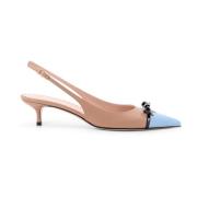 Leren Slingback met VLogo Handtekening Detail Valentino Garavani , Pin...