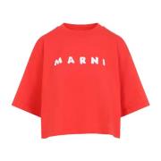 Rode T-shirt Dameskleding Marni , Red , Dames