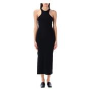 Geribbelde Lange Jurk Courrèges , Black , Dames