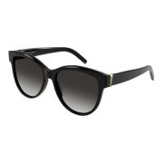 Zwart/Grijs Getinte Zonnebril Saint Laurent , Black , Dames