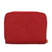 Pre-owned Leather wallets Louis Vuitton Vintage , Red , Dames