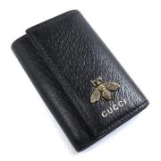 Pre-owned Leather key-holders Gucci Vintage , Black , Dames