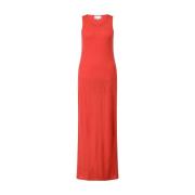 Elegante Maxi Jurk in Wollen Mix Loulou Studio , Red , Dames