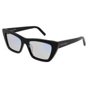 Zwart Havana/Blauw Zonnebril SL 276 Mica Saint Laurent , Black , Dames