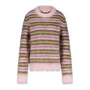 Gestreepte Mohair Pullover Sweater Marni , Multicolor , Dames