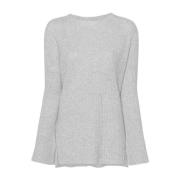 Grijze Gebreide Trui Twinset , Gray , Dames