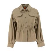 Werkkleding Twill Jack met Overhemdkraag Parajumpers , Beige , Dames