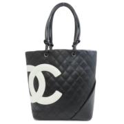 Pre-owned Leather chanel-bags Chanel Vintage , Black , Dames