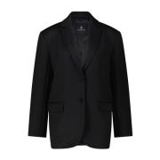 Klassieke Blazer met Revers Kraag Anine Bing , Black , Dames