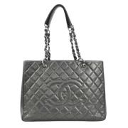 Pre-owned Leather chanel-bags Chanel Vintage , Gray , Dames