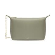 Groene Leren Schoudertas met Rits Furla , Green , Dames