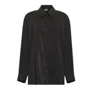 Gedraaid Shirt voor een Unieke Look Lemaire , Black , Dames