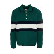 Kleur Blok Polo Sweater Casablanca , Green , Heren