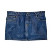 Blauwe Klassieke Five-Pocket Jeans met Kreukel Effect Vivienne Westwoo...