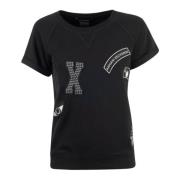 Zwarte Sweatshirt voor Stijlvolle Look Armani Exchange , Black , Dames