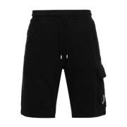 Zwarte Denim Shorts voor Mannen C.p. Company , Black , Heren