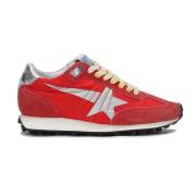 Rode Marathon Hardloopschoenen met Zilveren Ster Golden Goose , Red , ...