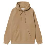 Hooded Chase Sweatshirt Bruin Goud Carhartt Wip , Beige , Heren