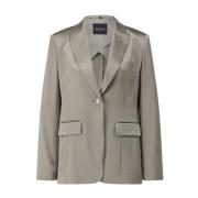 Satin Blazer met Elegant Design Marc Cain , Green , Dames