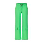 Leopard Print Cargo Sweatpants Marc Cain , Green , Dames