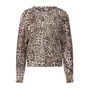 Leopard Print Ribbed Shirt Marc Cain , Multicolor , Dames