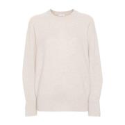 Stijlvolle Gebreide Top Brunello Cucinelli , Beige , Dames