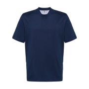 Blauwe T-shirts en Polos Brunello Cucinelli , Blue , Heren