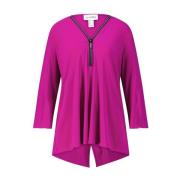 Shirt met ritssluiting en lange mouwen Joseph Ribkoff , Purple , Dames