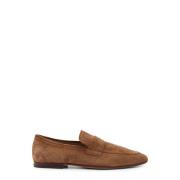 Suède Loafer met Rubberen Hak Tod's , Brown , Heren