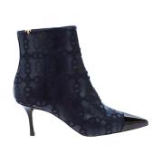 Stijlvolle Leren Laarzen voor Vrouwen Tory Burch , Blue , Dames