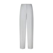 Jersey-Look Broek met Elegante Details Patrizia Pepe , Gray , Dames