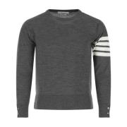 Grijze wollen trui Thom Browne , Gray , Heren