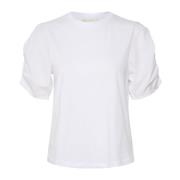 Geweven Trim Tshirt Top Puur Wit InWear , White , Dames